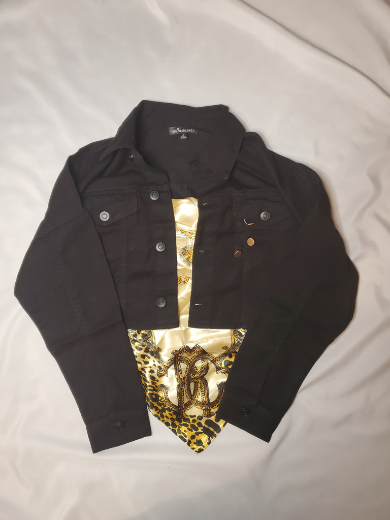 black denim mid-length jean jacket - Always Better Buys