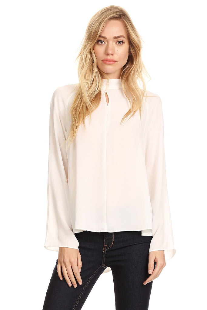white long sleeve button down shirt - Always Better Buys