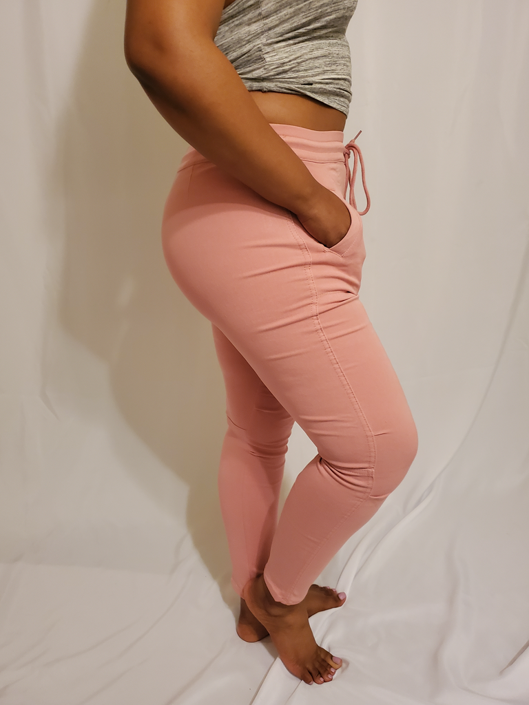 pink draw string pants - Always Better Buys
