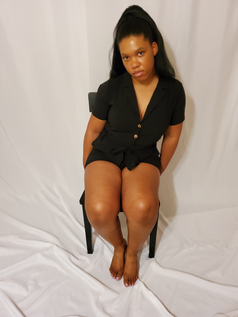 Black romper with belt - Always Better Buys