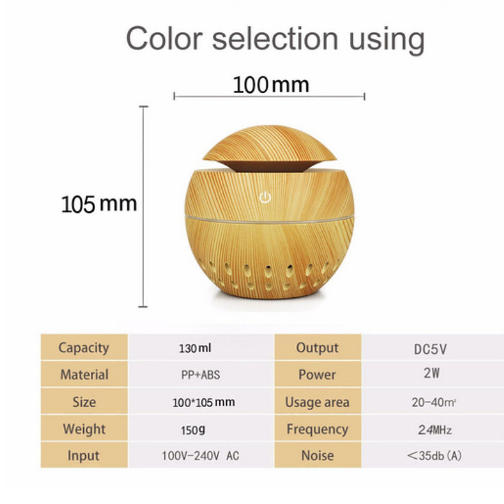 LITBest Aroma Diffusers PP Brown 7 led color options - alwaysbetterbuys