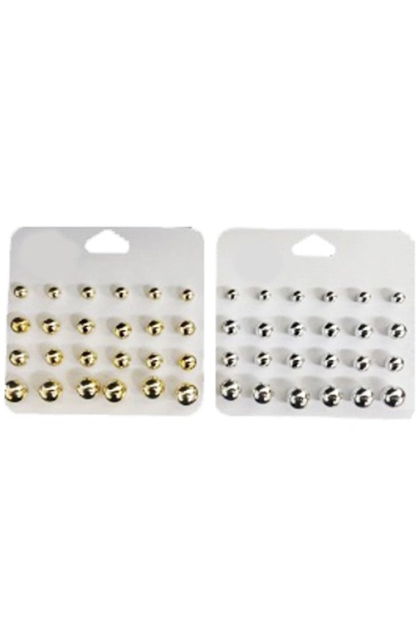 silver tone studded 12 pair set - Always Better Buys