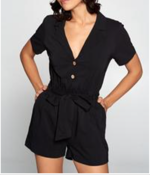 Black romper with belt - Always Better Buys