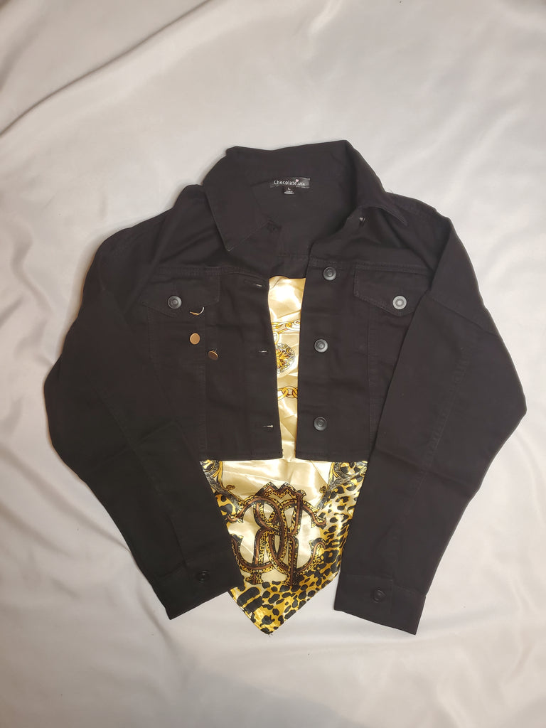 black denim mid-length jean jacket - Always Better Buys