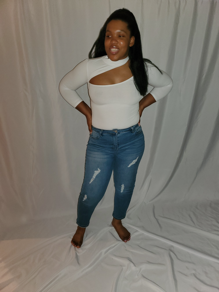 white ribbed bodysuit - Always Better Buys